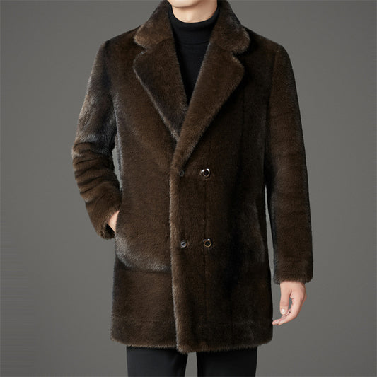 Xuelan Mink Fur Warm Coat On Both Sides